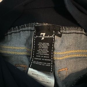 7 for all mankind skinny maternity jeans. Size 28.